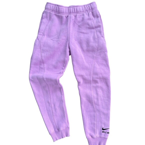Nike Air Girls Purple Sweatpants with Logo Size Small - Picture 1 of 8